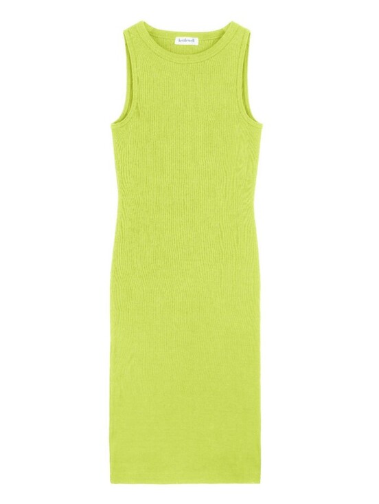 Kettlewell Dresses & Skirts - Kettlewell Lime Green Rib Knit Tank Dress